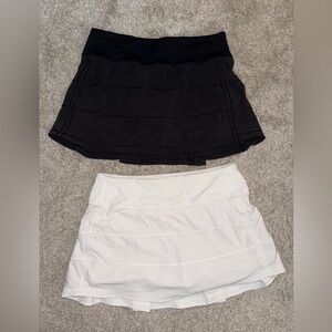 Lululemon Black and White tennis skirts